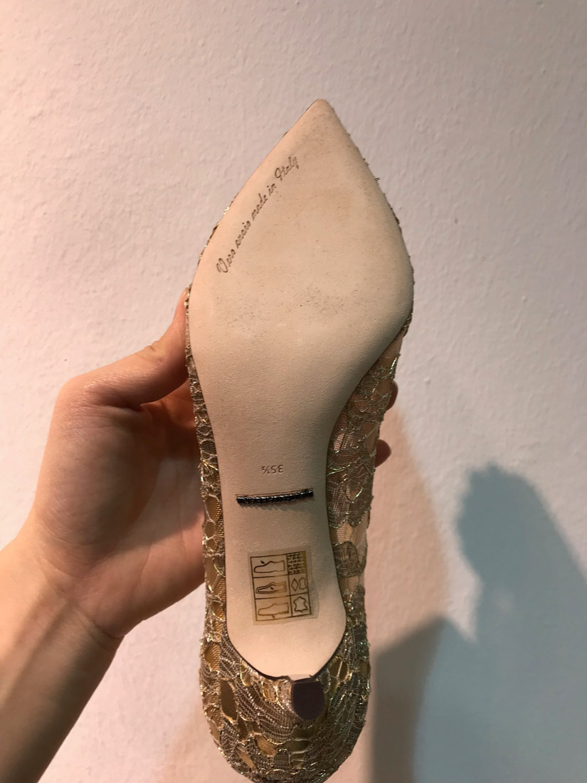 Dolce & Gabbana Lace Rainbow Pumps With Brooch Detailing Shoes In Nude