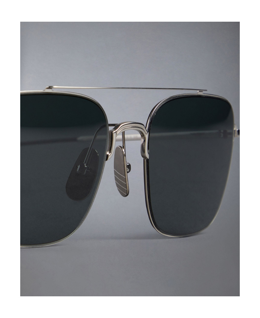 Thom Browne Raised-bridge Square-frame Sunglasses In Brown