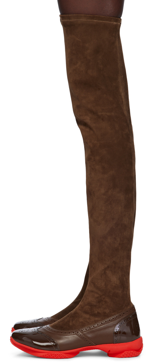Kiko Kostadinov Brown Sonia High Boots In Brown