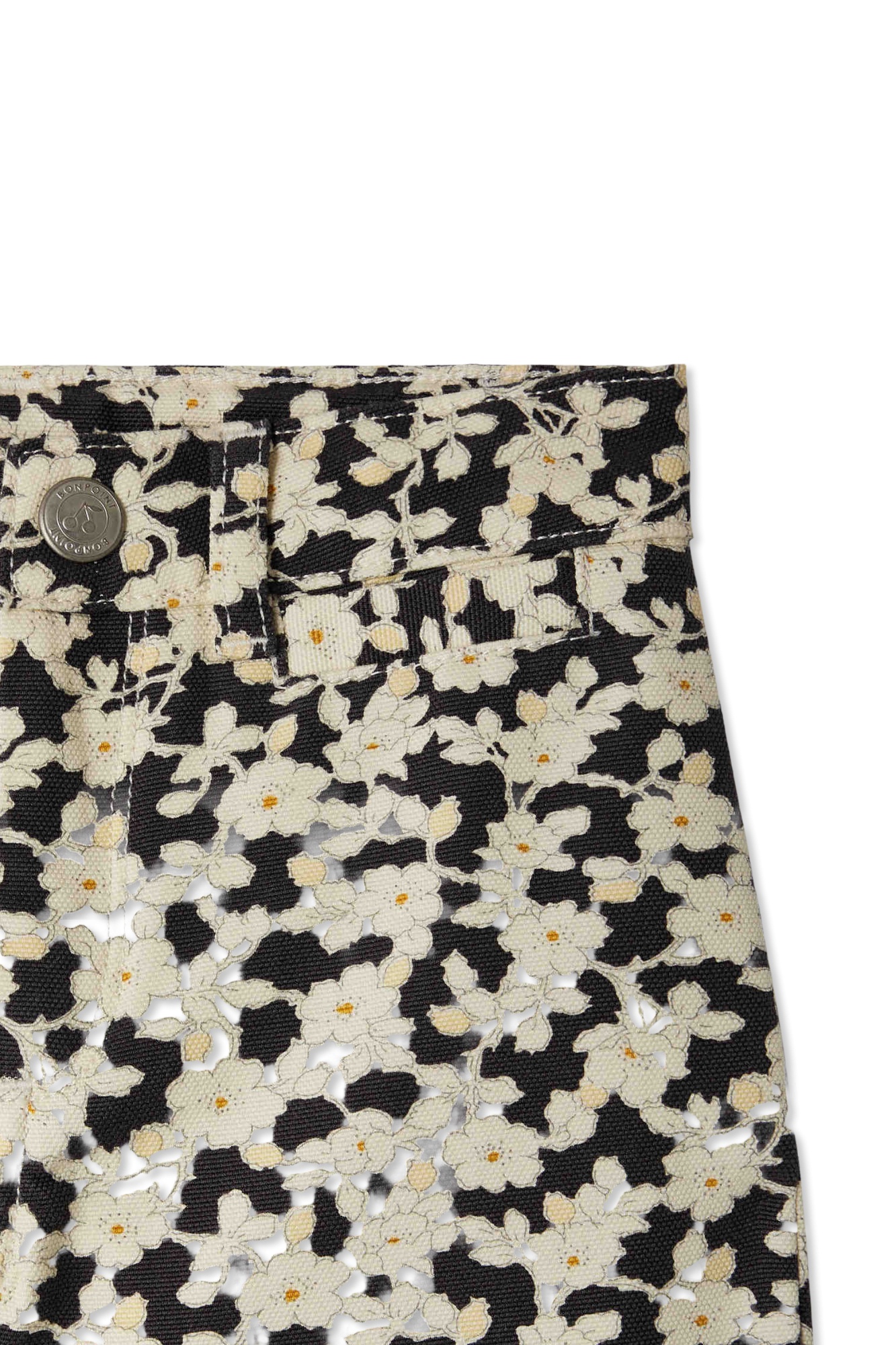 Bonpoint Floral Pattern Trousers In Black