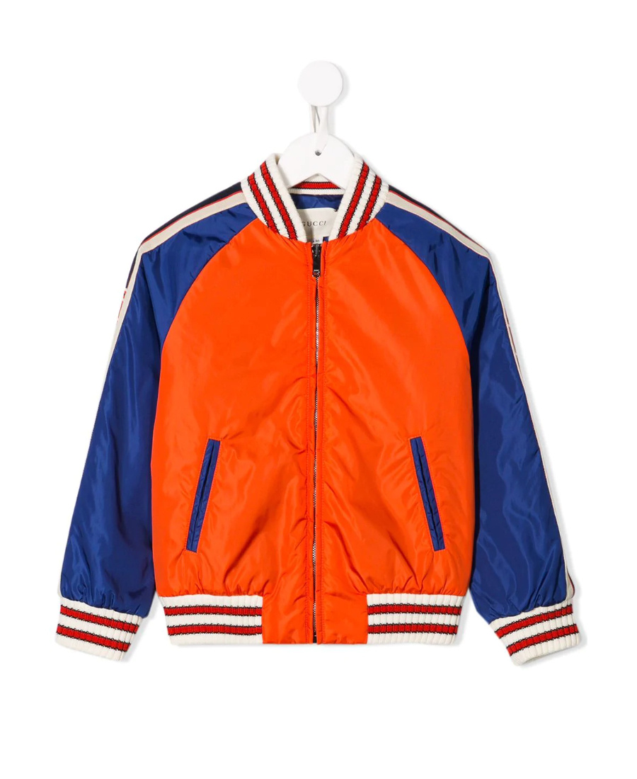Gucci Striped Pilot Casual Jacket In Red