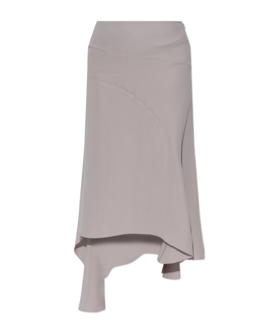 Shop Victoria Beckham Spiral Seam Skirt In Gray