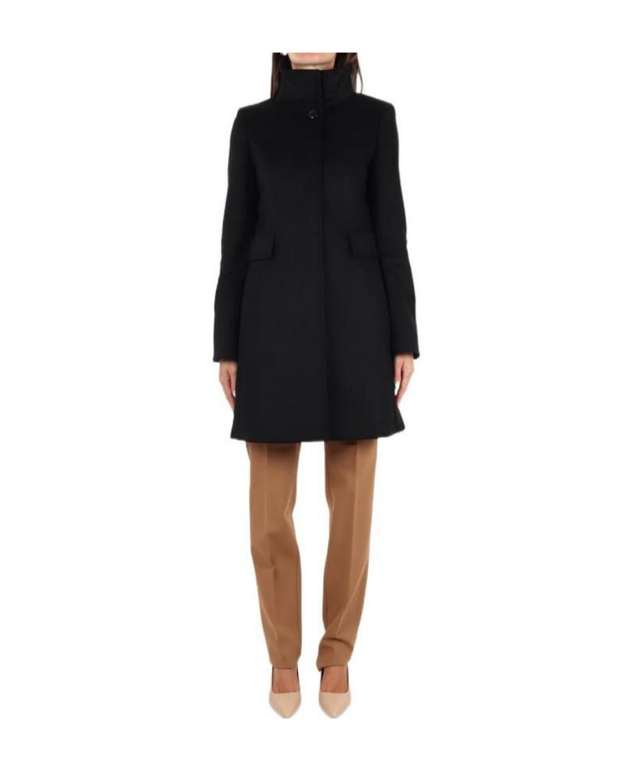 Max Mara Wool Coat In Black