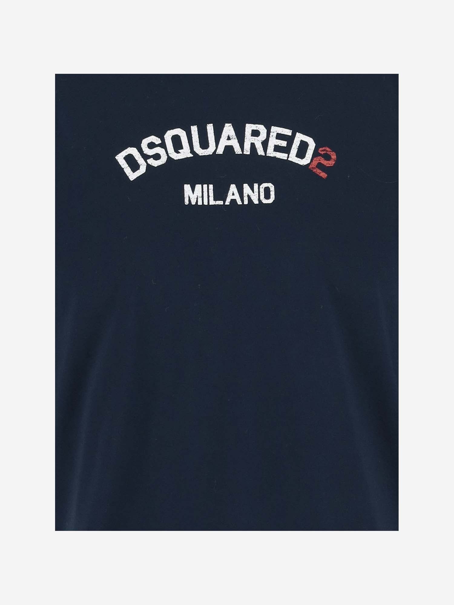 Dsquared2 Logo-print Cotton T-shirt In Black