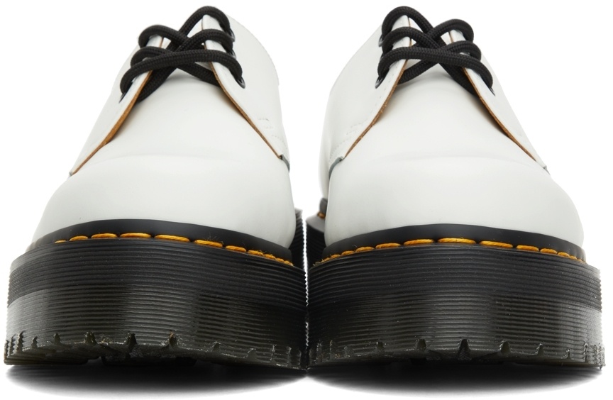 Dr. Martens White 1461 Smooth Platform Derbys In White