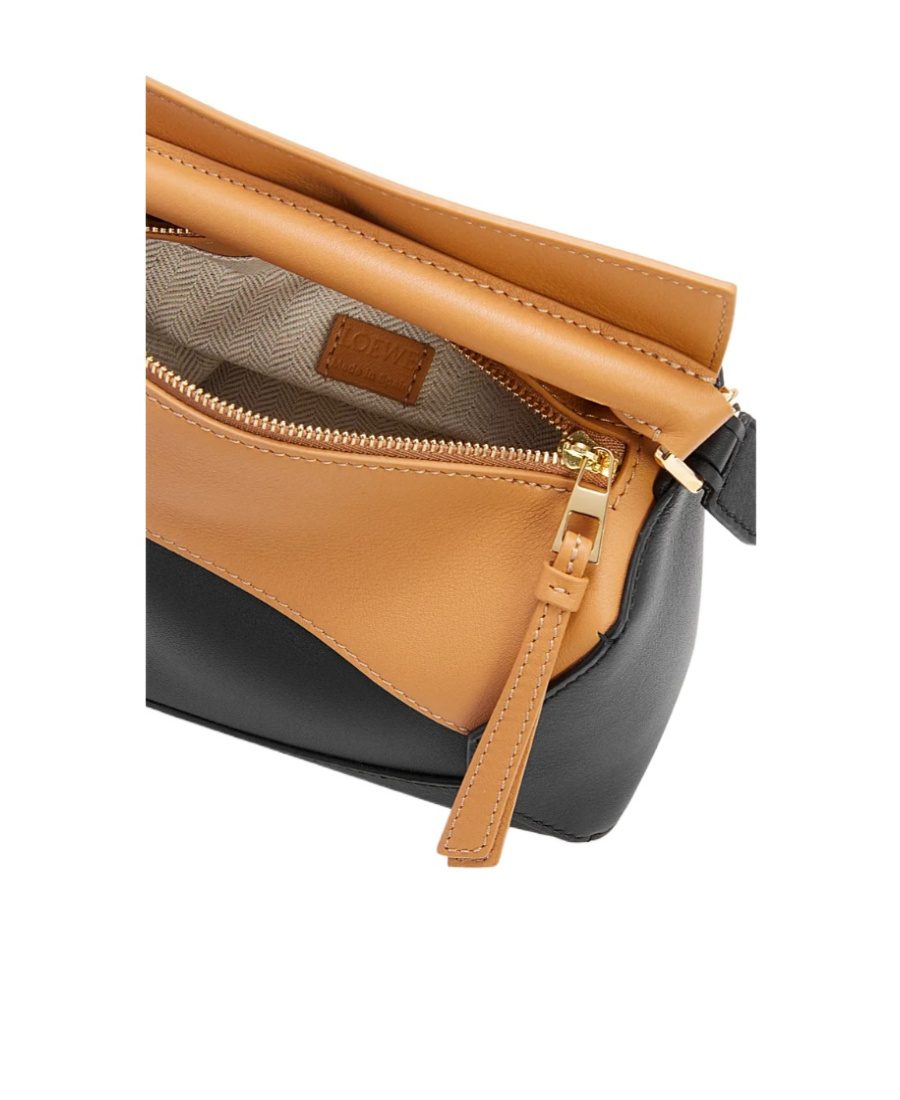 Shop Loewe Mini Puzzle Bag In Classic Calfskin In Black