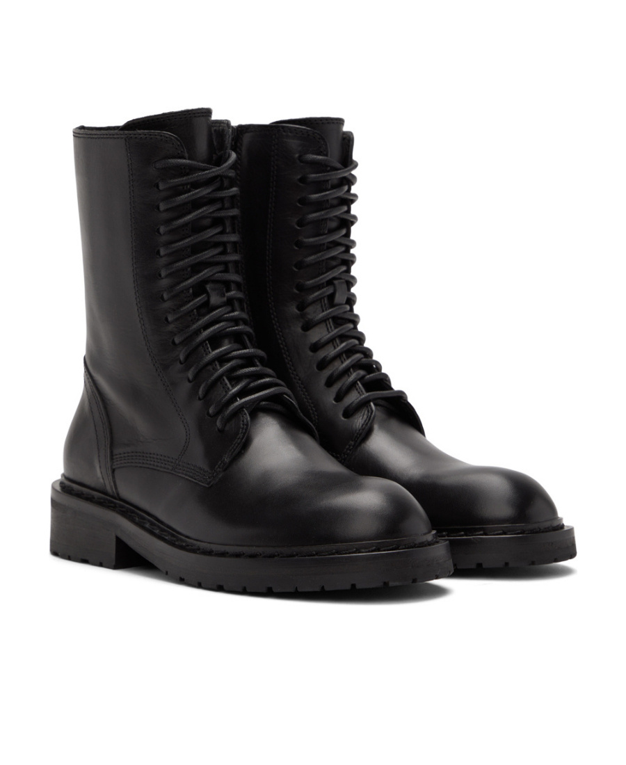 Ann Demeulemeester Danny Lace-up Ankle Boots In Black