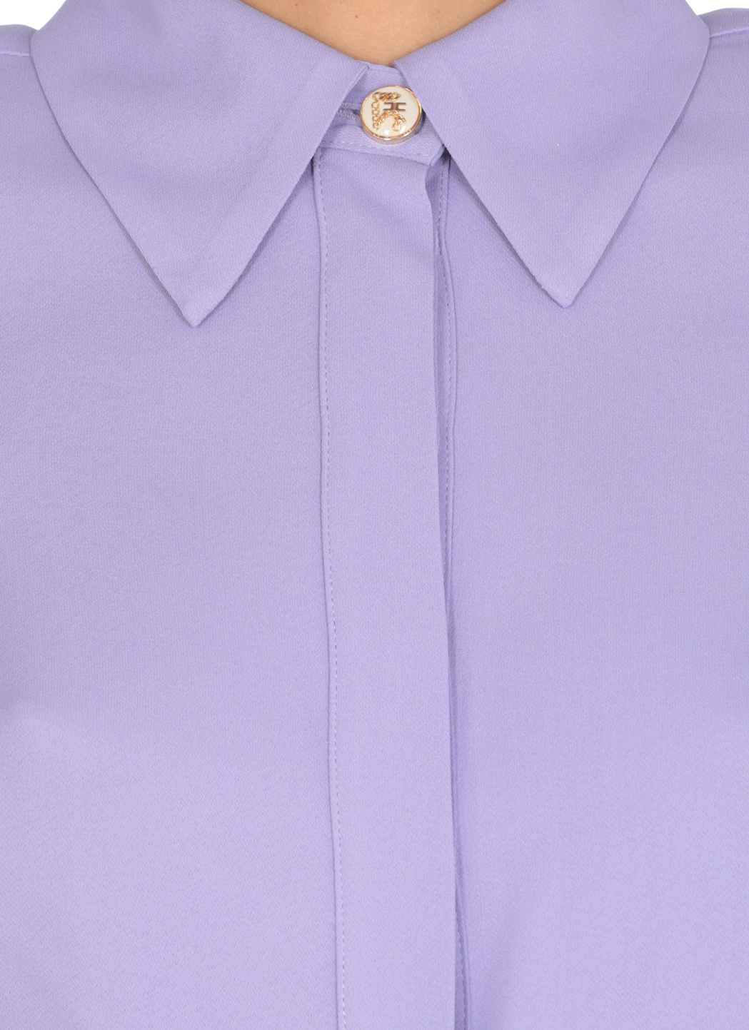 Elisabetta Franchi Georgette Shirt In Purple