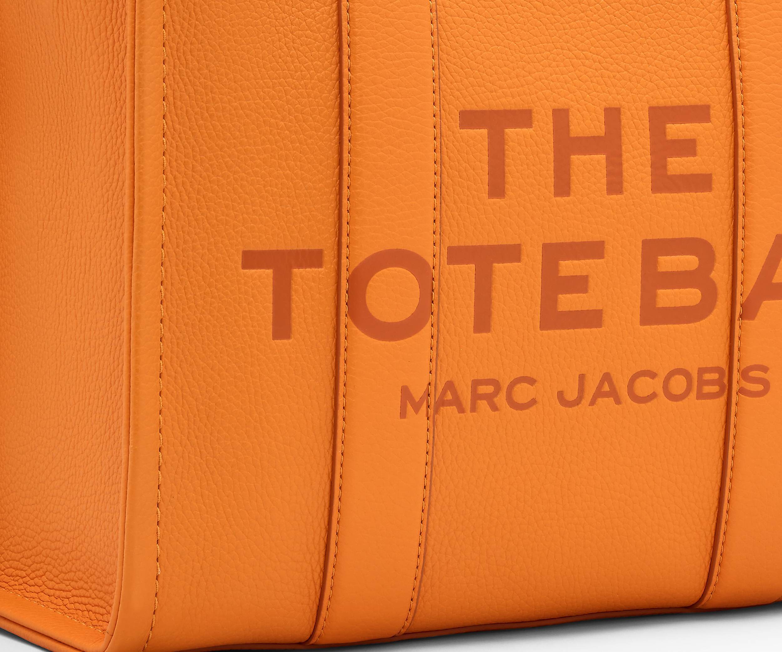 Marc Jacobs Tote The Medium Orange Letters Camel In Orange