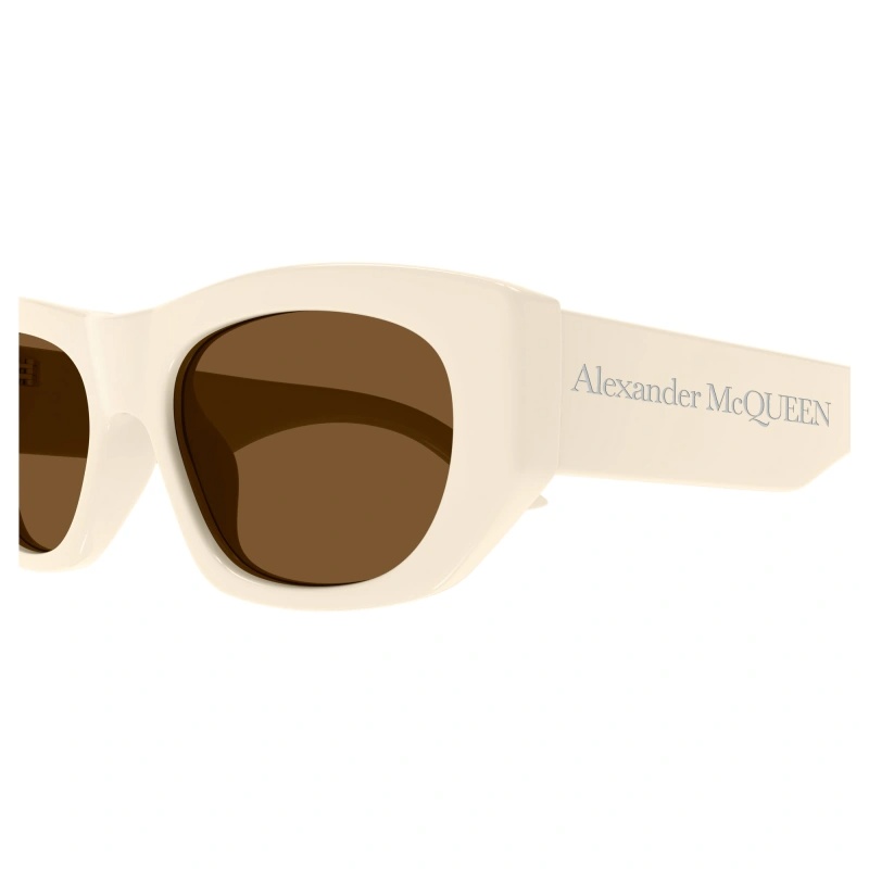 Alexander Mcqueen Eyewear Rectangle Frame Sunglasses In Brown