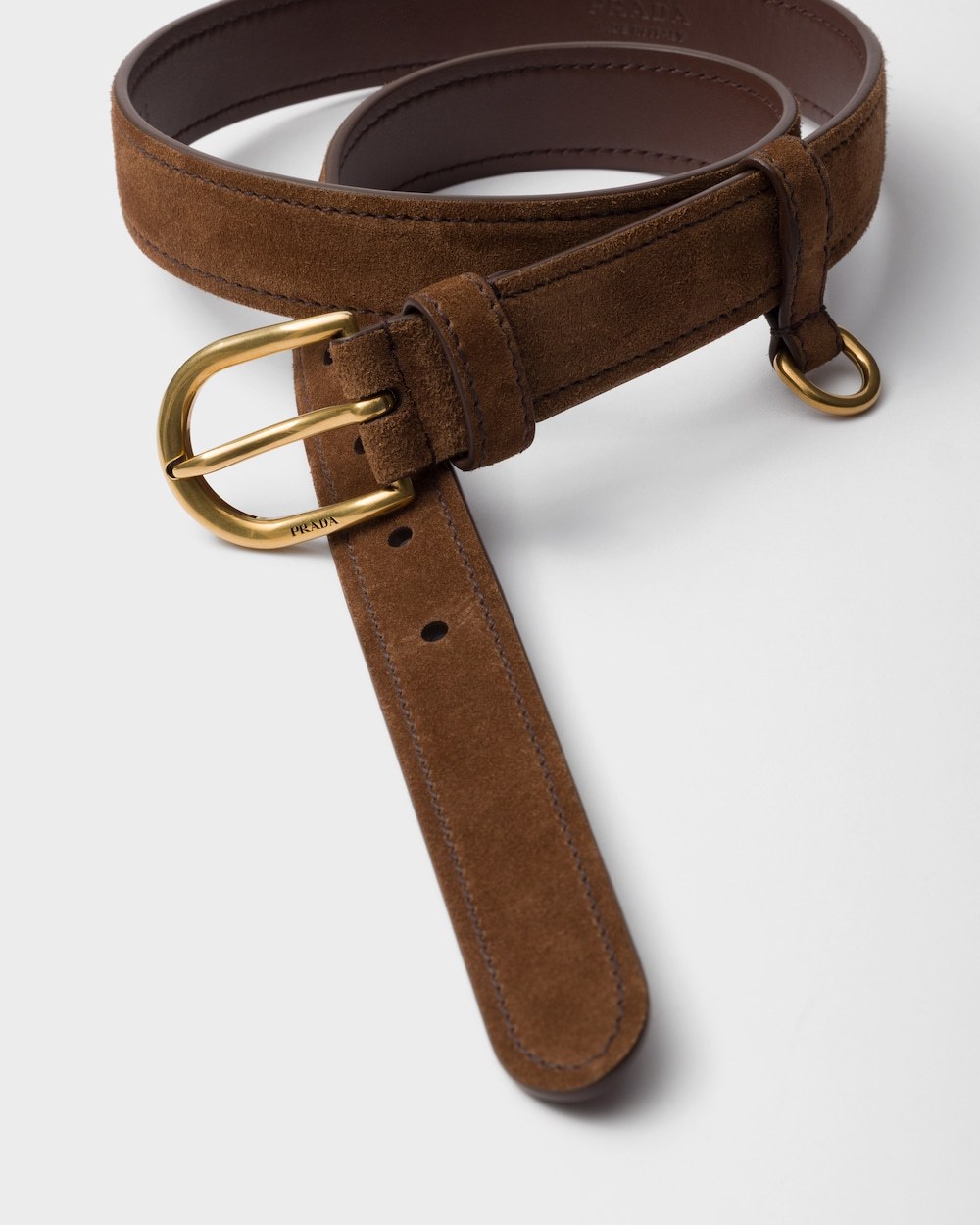 Prada Dark Brown Leather Belt