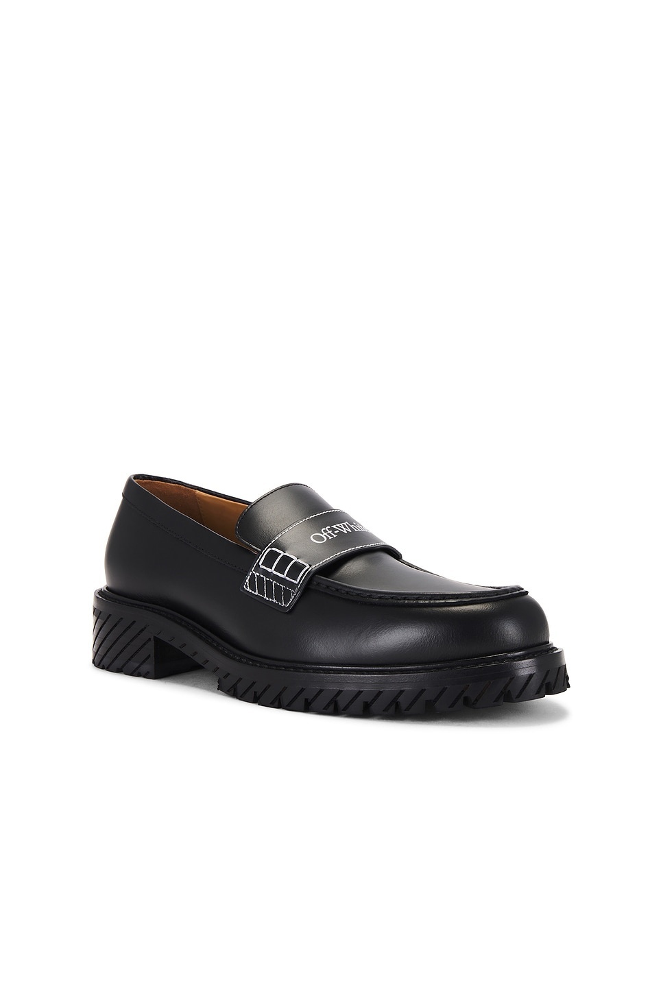 Off-white Logo-print Loafers In Black