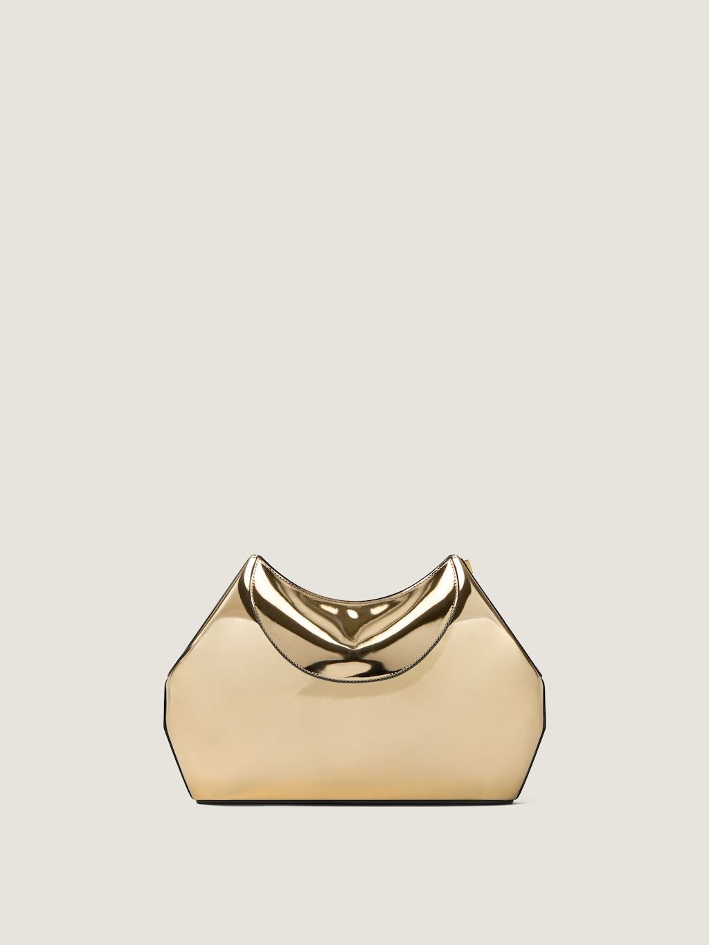 Givenchy Facet Clutch In Mirror Effect Leather In Brown