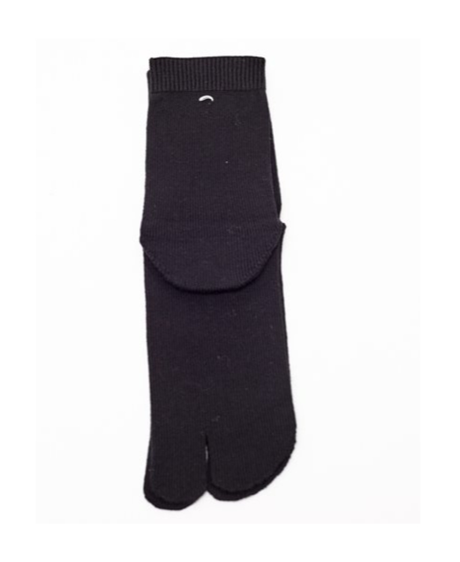 Shop Maison Margiela Tabi Toe Socks In Black