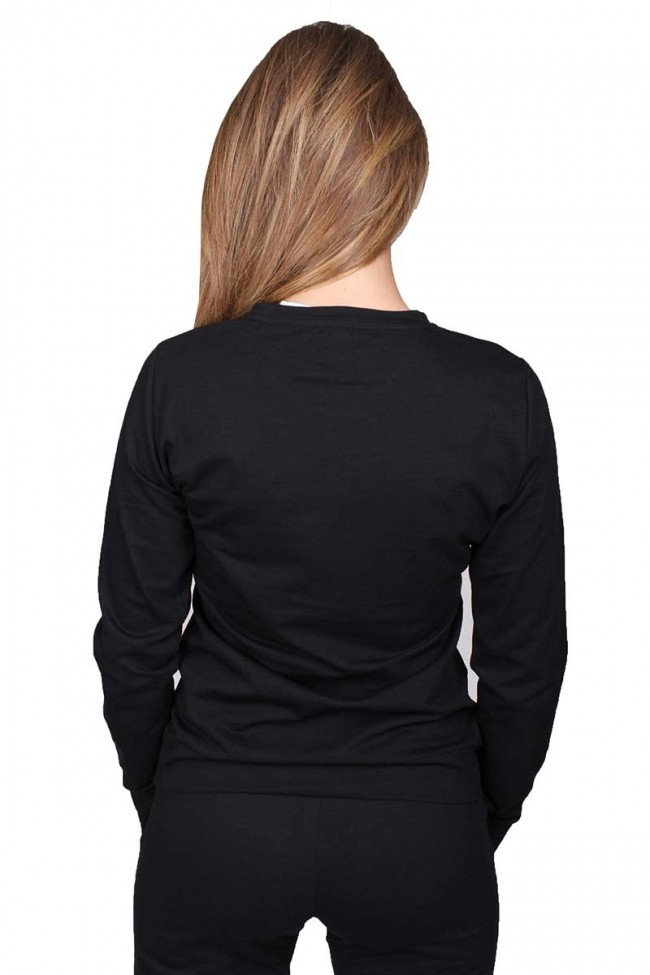 Shop Ea7 Logo Long-sleeved Sweater In Black