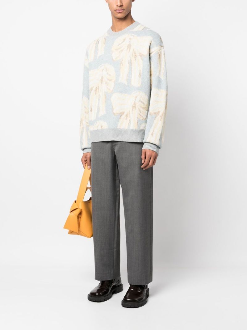 Acne Studios Logo Casual Pants In Gray