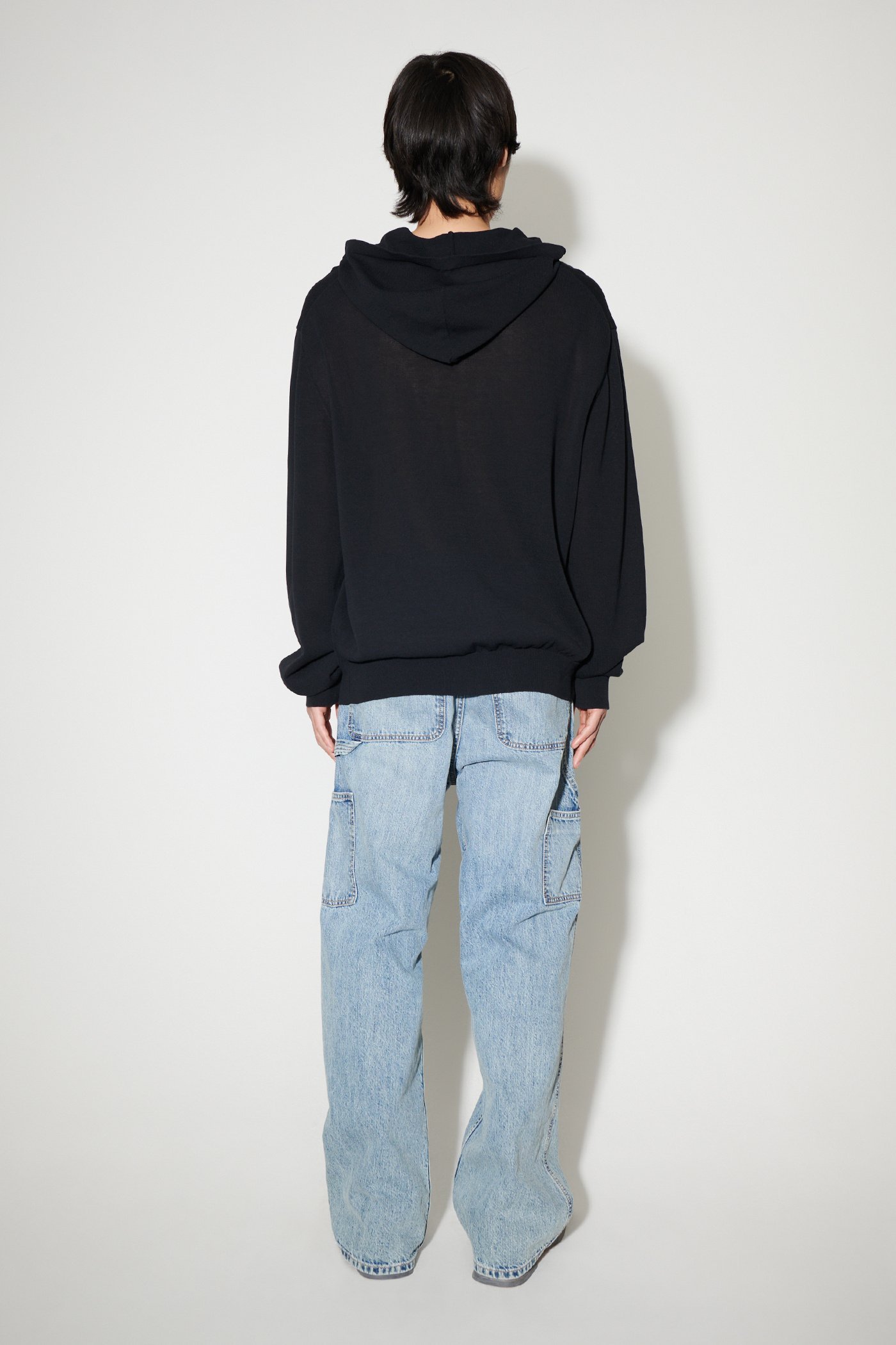 Our Legacy Long-sleeve Knitted Hoodie In Black