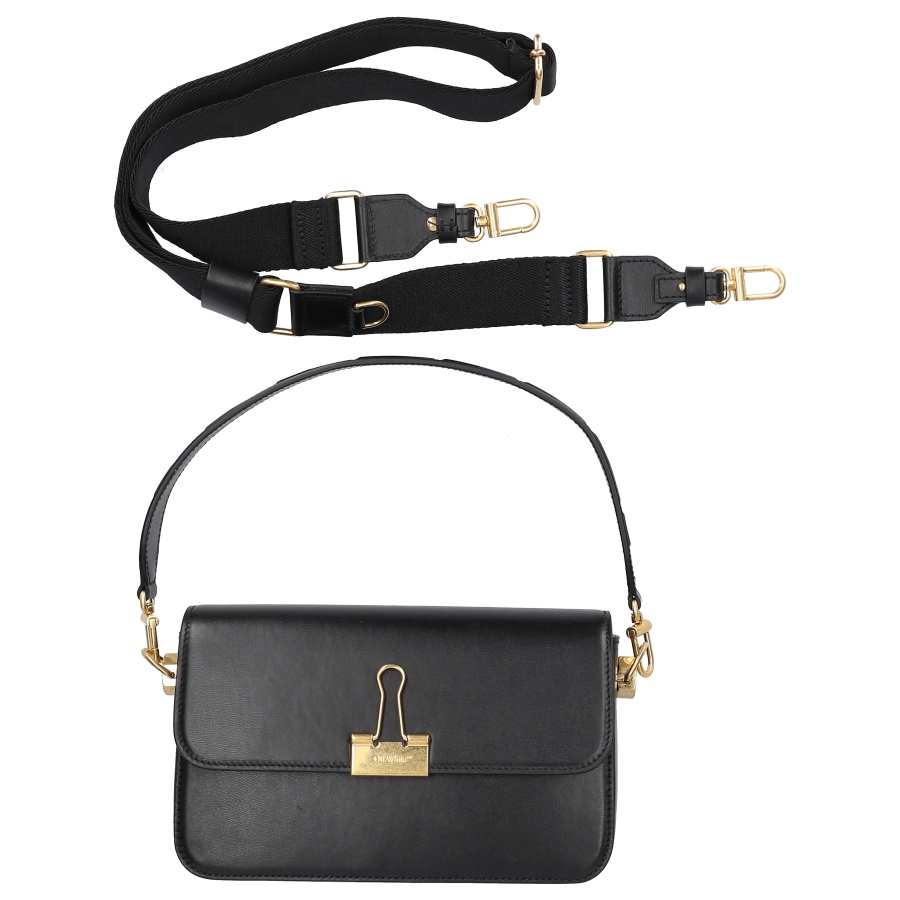 Off-white Logo Strap Satchel In Black