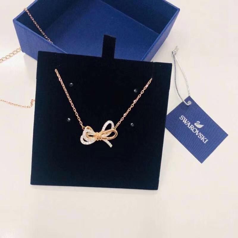Swarovski Lifelong Bow Necklace In Yellow