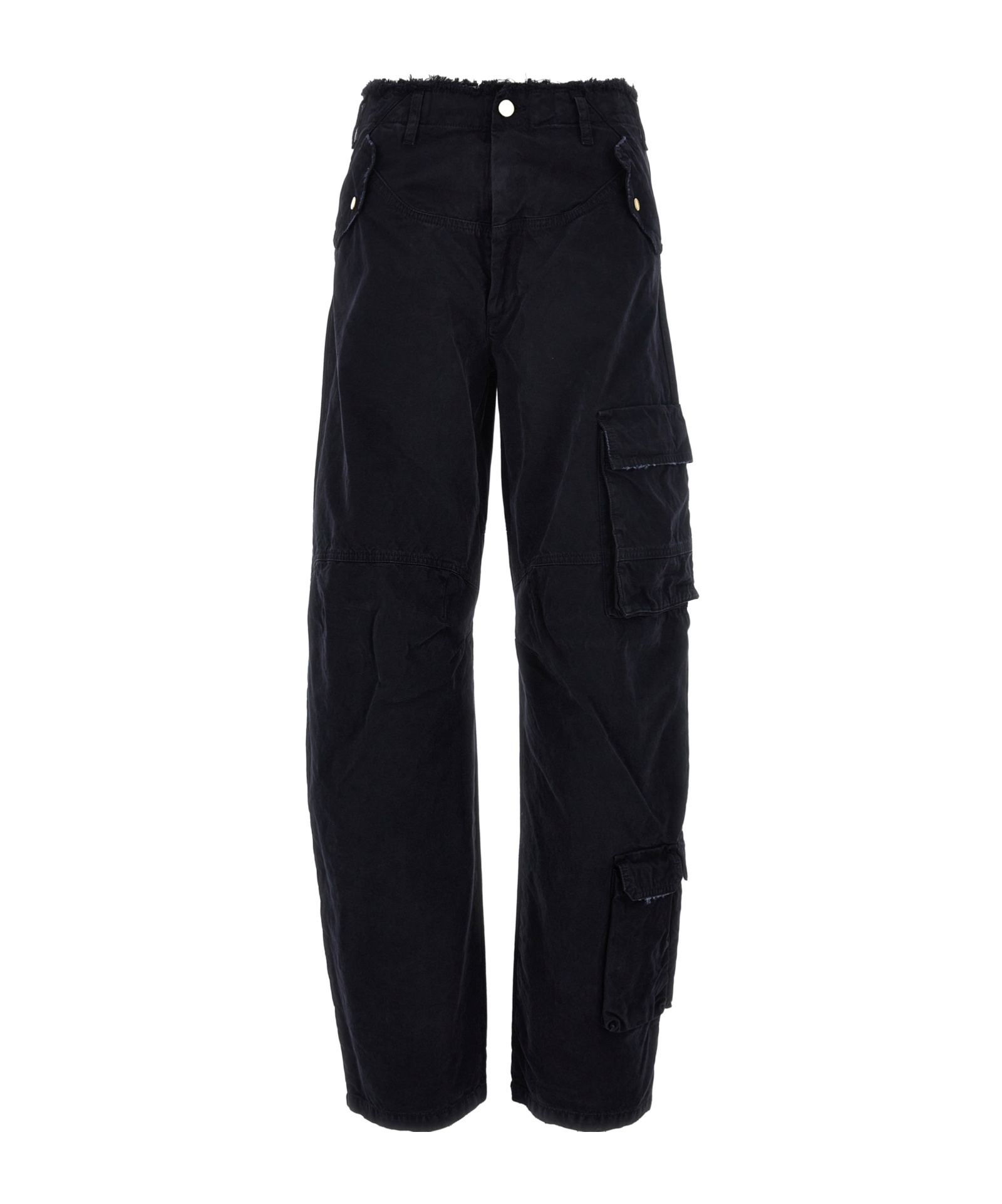 Shop Darkpark Belt-loop Casual Pants In Black