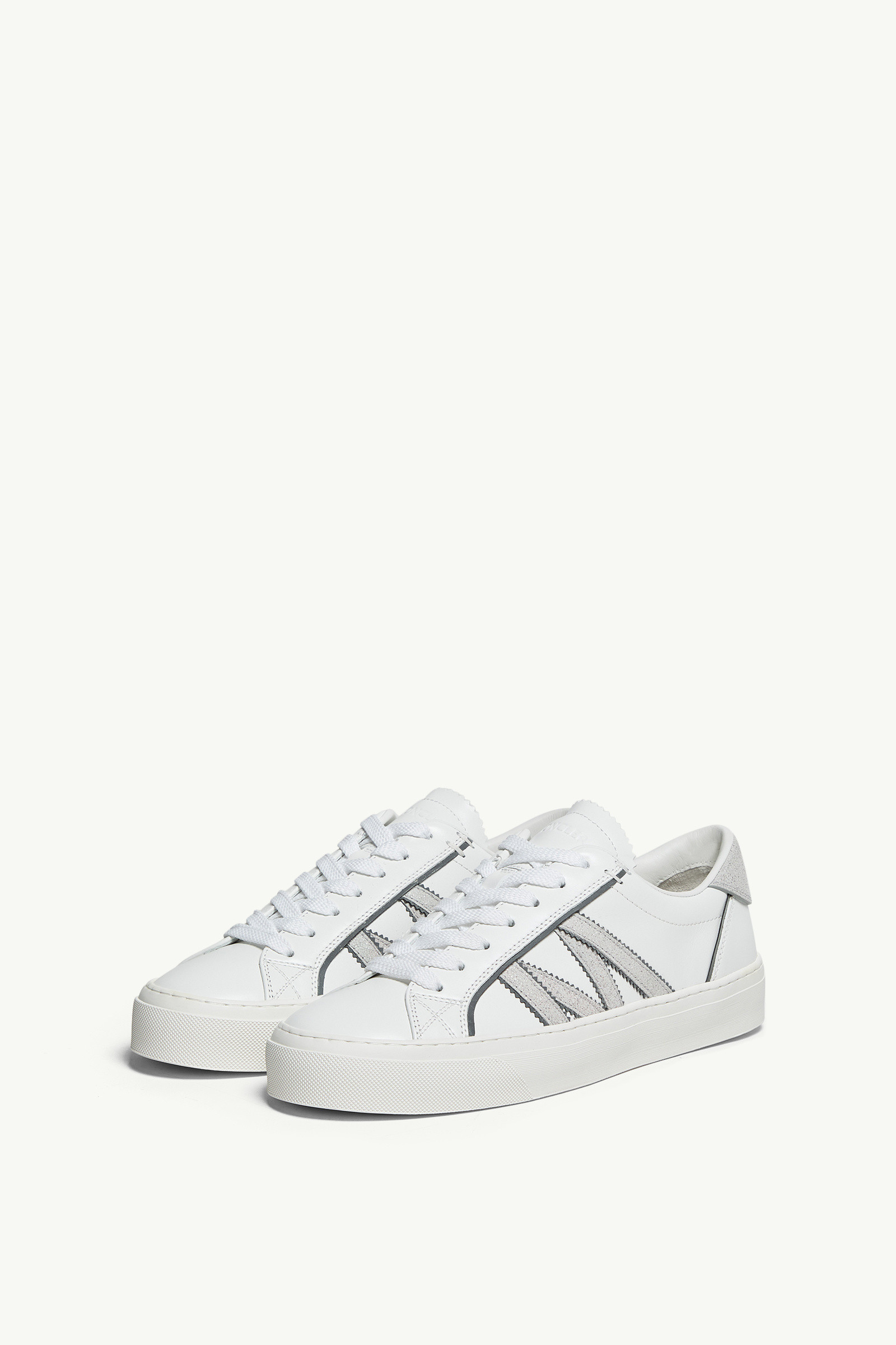 Moncler Monaco2 Leather Glitter Trainers