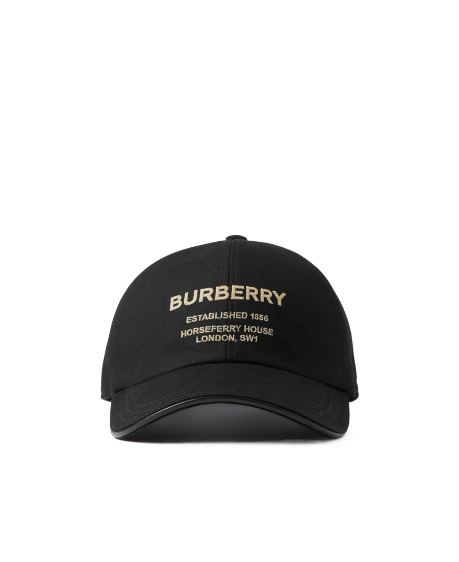 BURBERRY HORSEFERRY EMBROIDERED-LOGO CAP