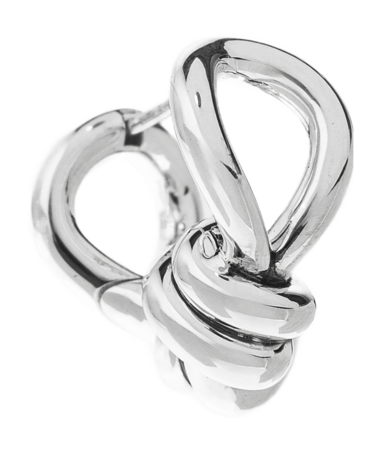 Bottega Veneta Twisted Ring Earrings In White