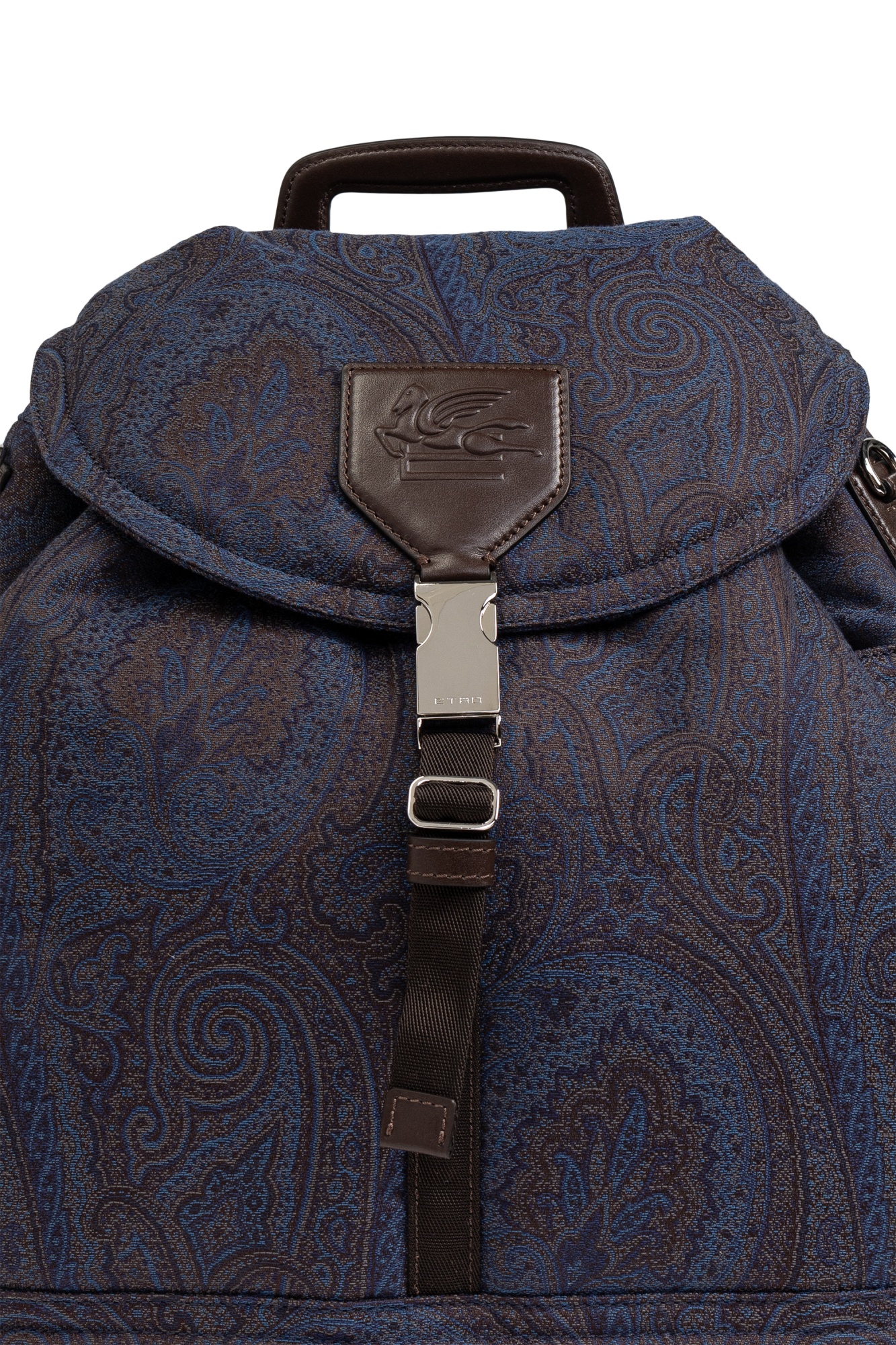 Etro Logo Backpack In Black