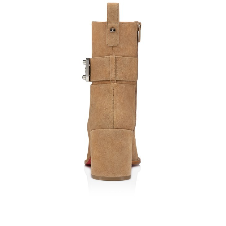 Christian Louboutin Booty Lock Ankle Boots In Brown
