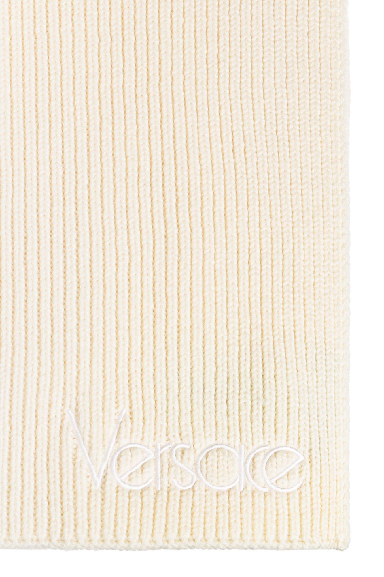 Versace Logo Scarf In White