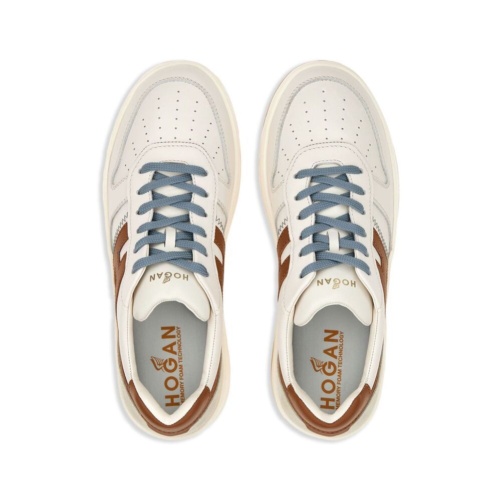 Hogan White And Brown Leather In Brown