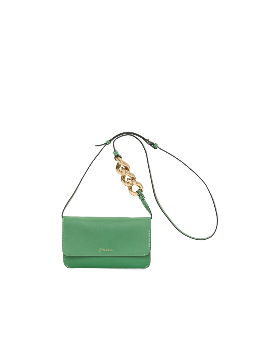 Jw Anderson Woman Cross-body Bag Green Size - Soft Leather In Green