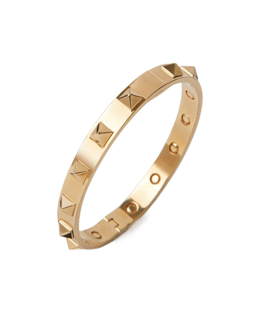 Valentino Rockstud Metal Bangle In Yellow