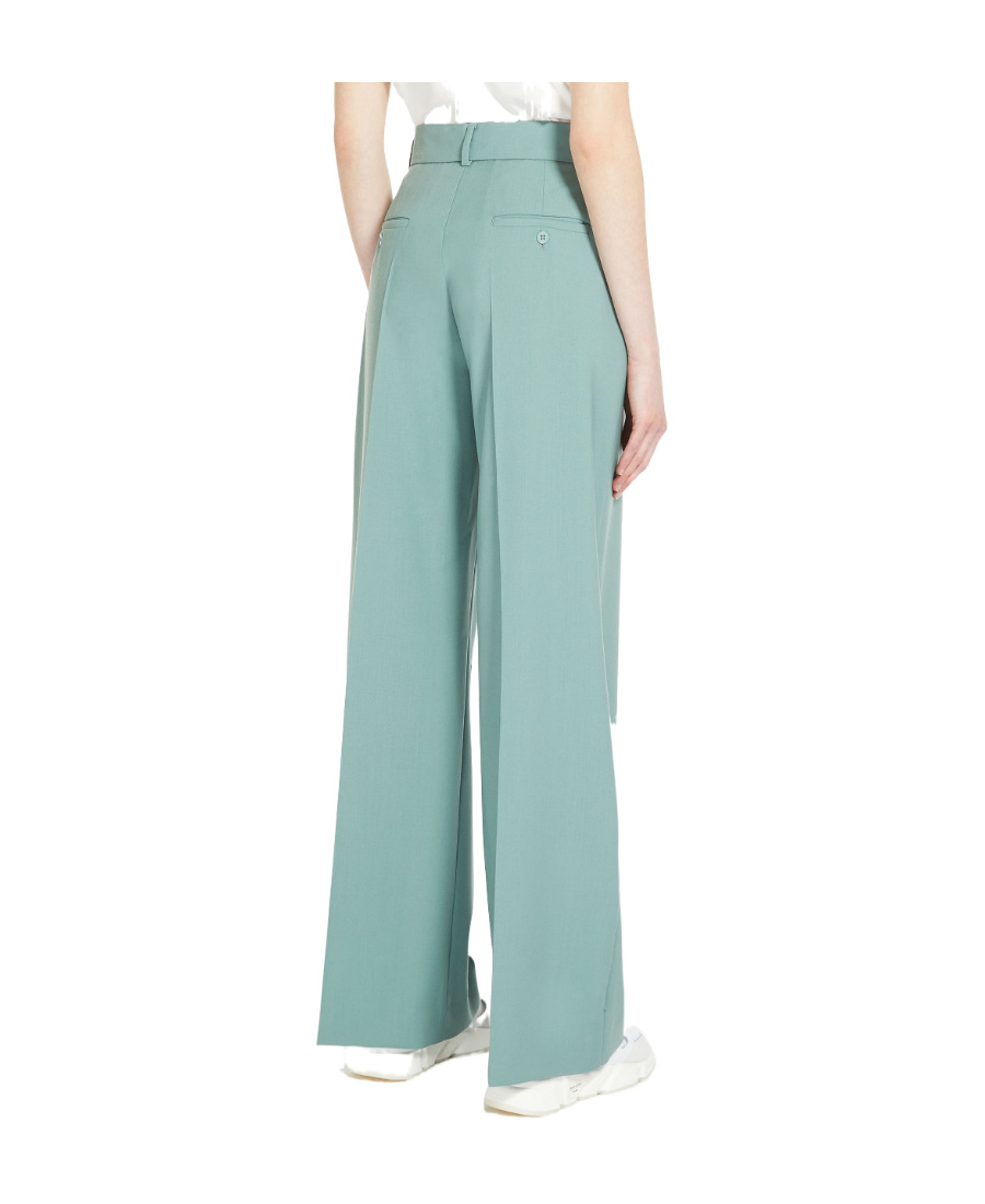 Weekend Max Mara Logo Wide-leg Pants In Blue