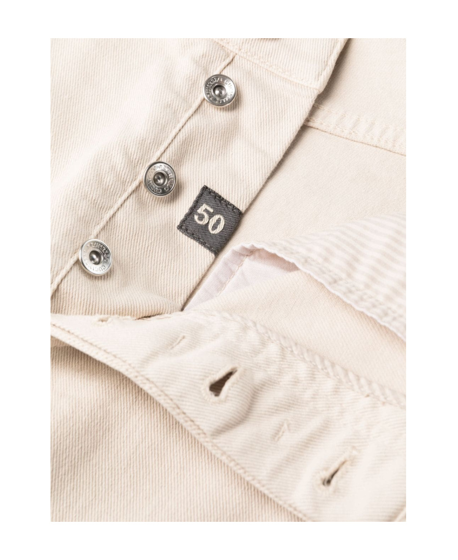 Brunello Cucinelli Straight-leg Stretch-cotton Trousers In Neutral