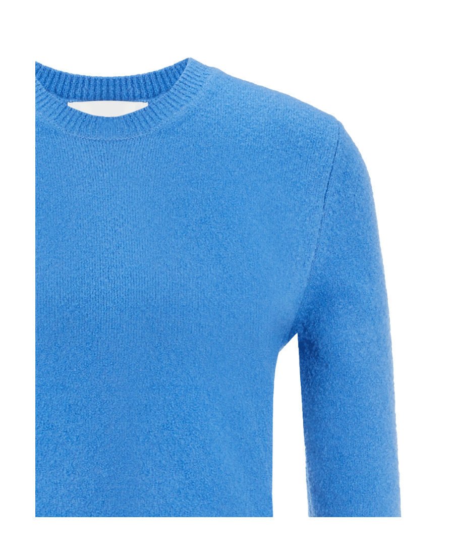 Nanushka 'tama' Sweater In Compact Boucle Knit In Blue