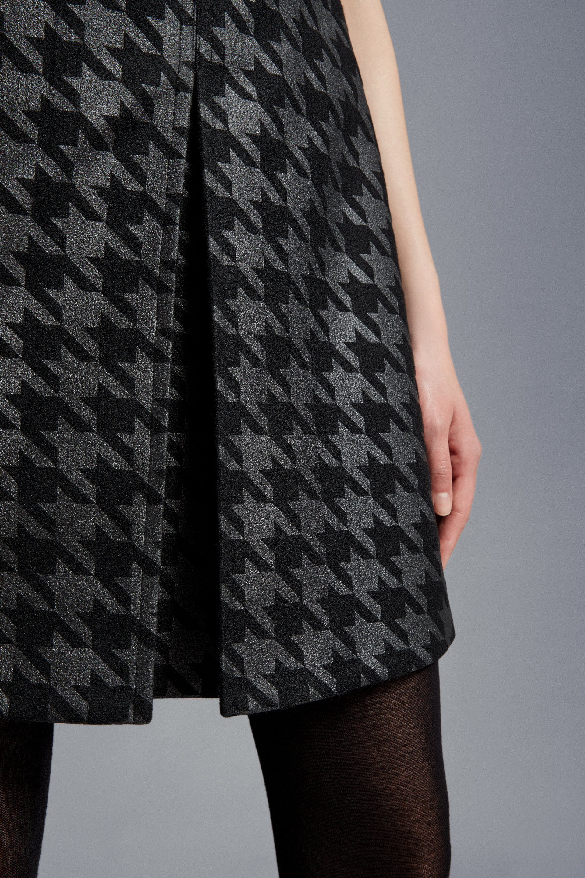 Moncler X Frgmt Houndstooth Pattern Miniskirt In Black