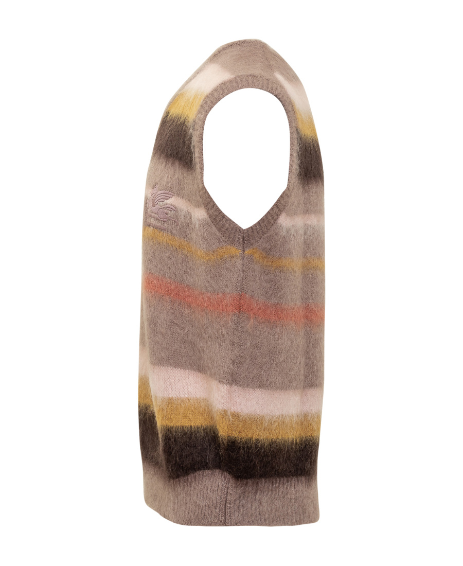 ETRO STRIPED WAISTCOAT WITH LOGO