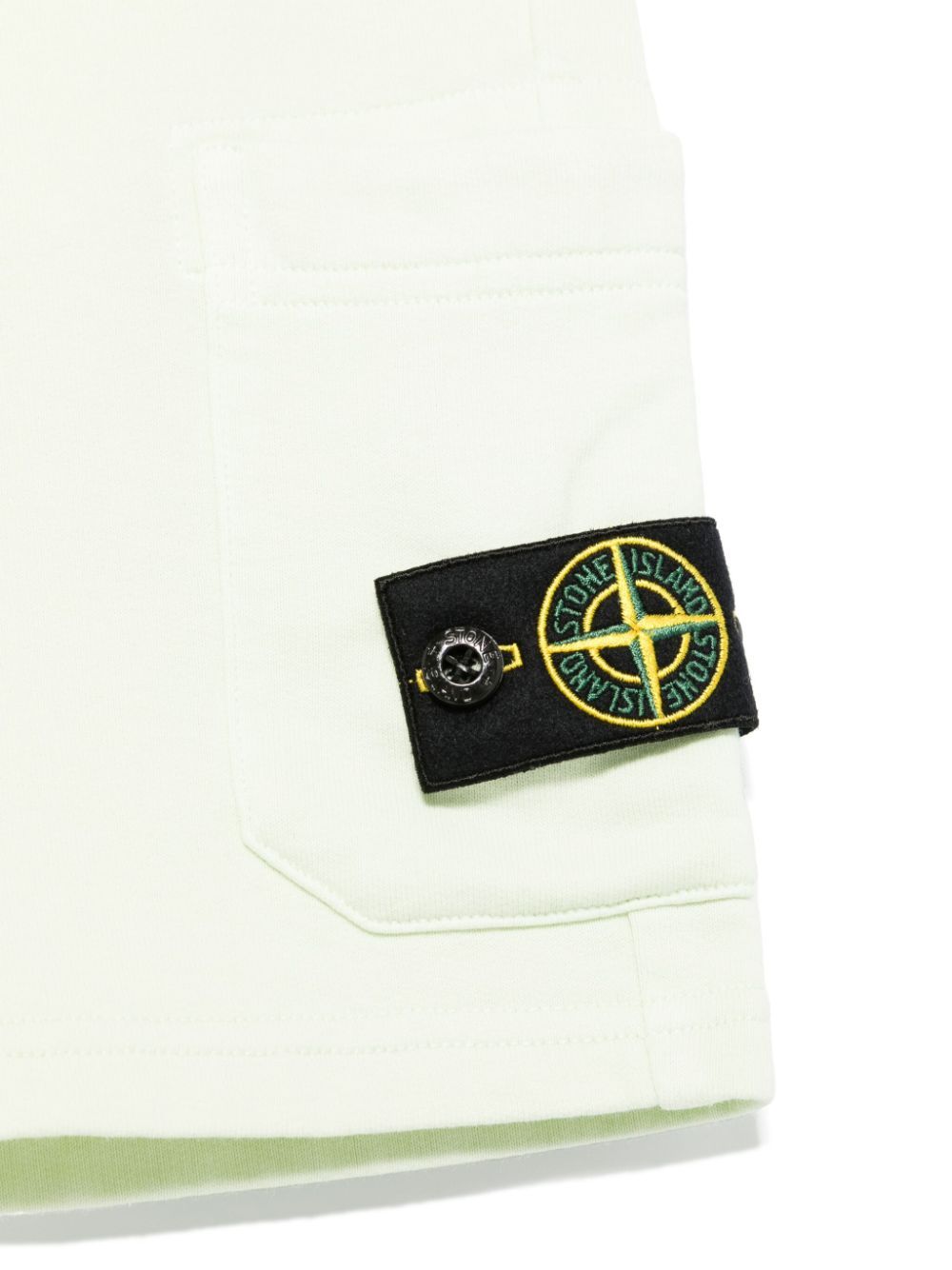 Stone Island Compass-patch Shorts In White