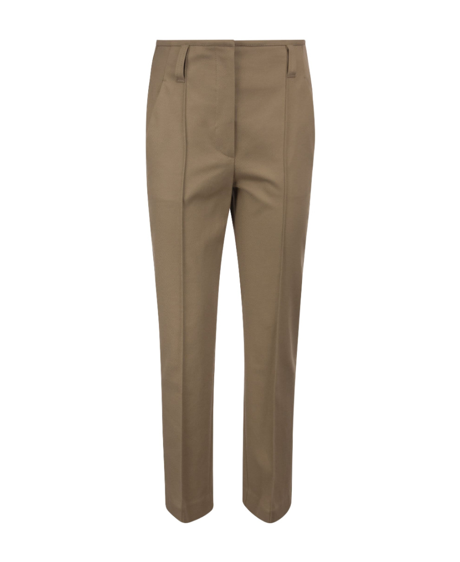 Brunello Cucinelli Stretched Straight Leg Trousers In Brown