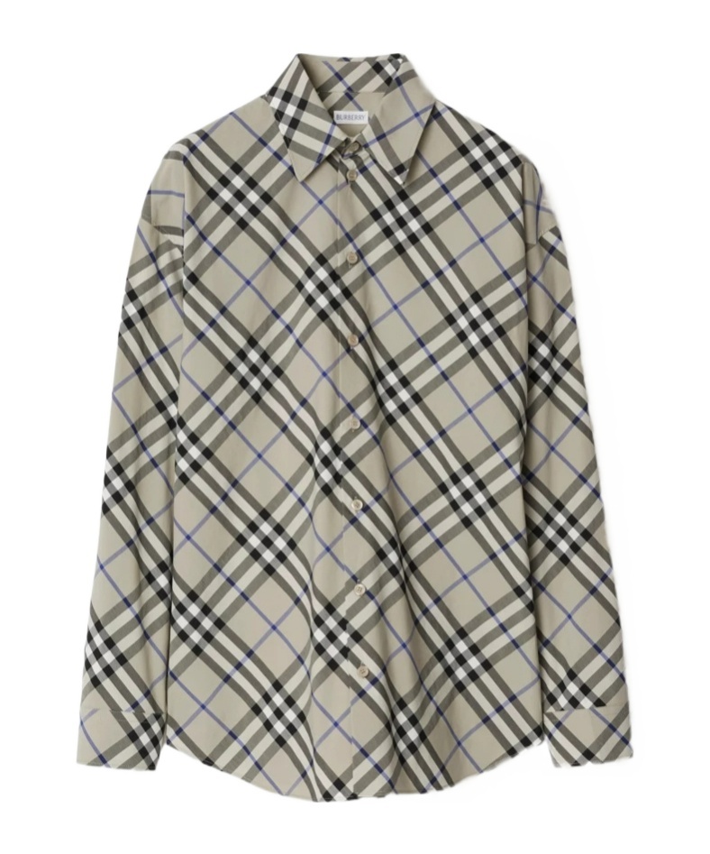 Shop Burberry Checked Cotton Shirt In Multicolor