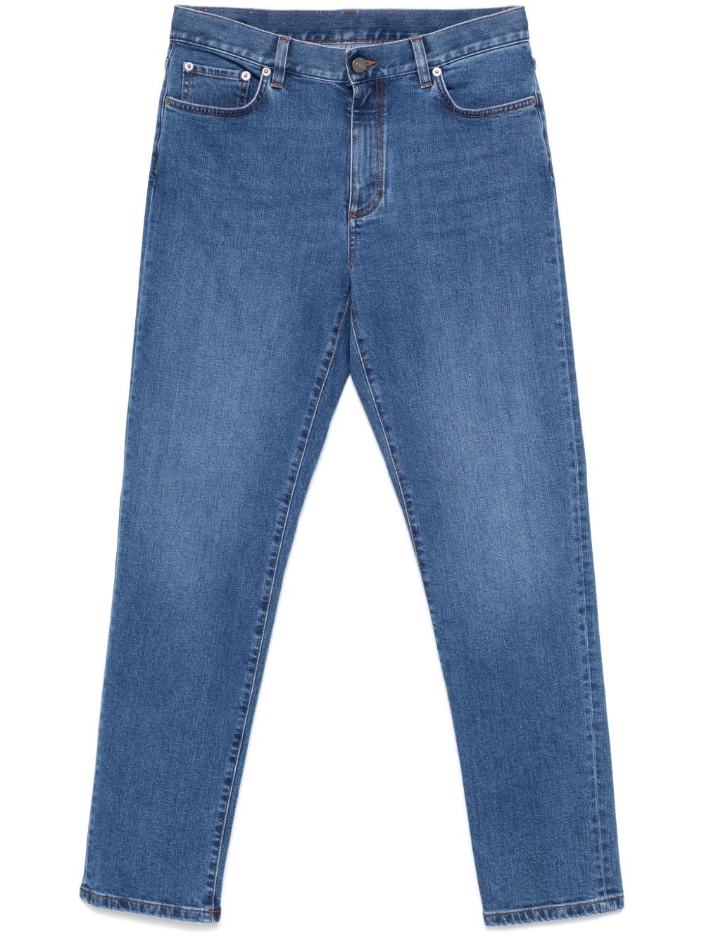 Zegna Jeans With Belt Loops In Blue