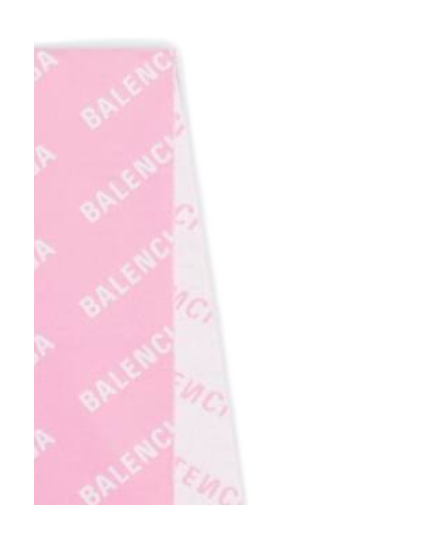 Balenciaga All Over Macro Logo Scarf In Pink