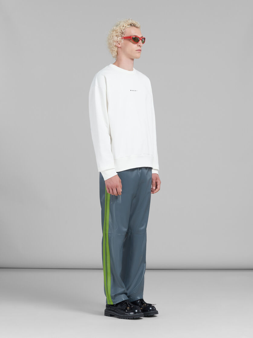 Marni White Printed Mini Logo Sweatshirt In White