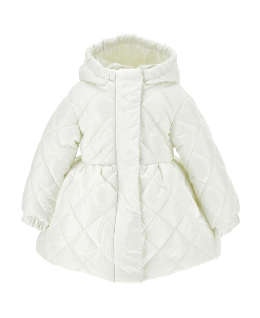 Monnalisa Logo-patch Padded Jacket In White