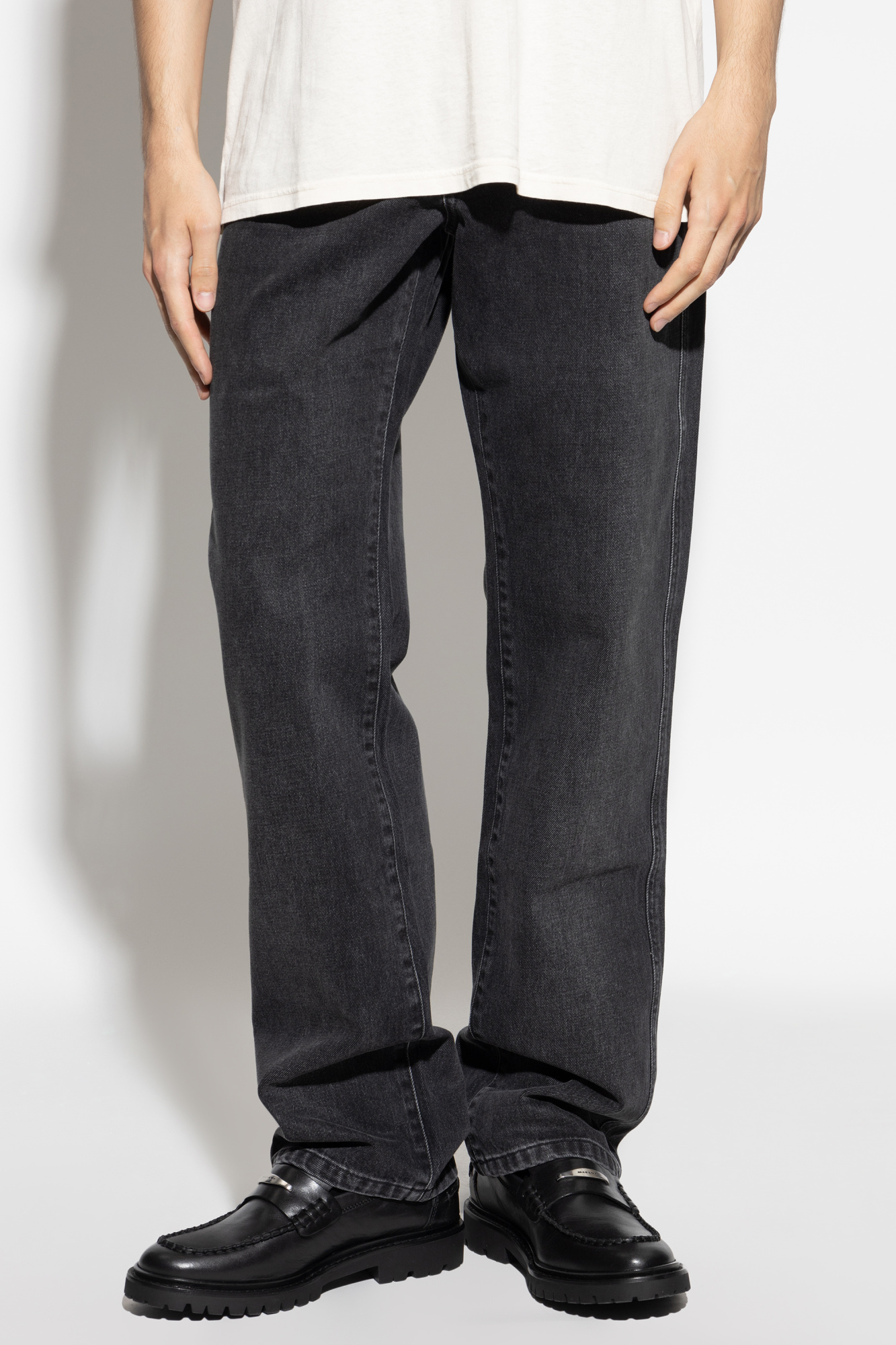 Isabel Marant Belt Loop Jeans In Gray