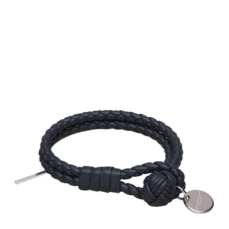 Shop Bottega Veneta Weave A Key Chain In Black