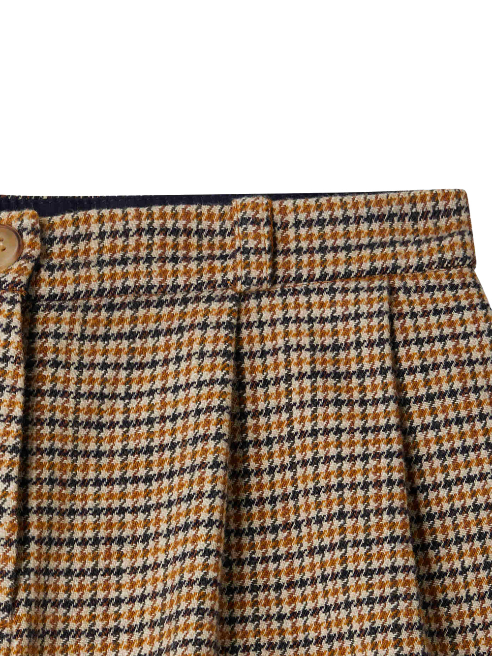 Bonpoint Jua Shorts In Ochre Check Pattern In Brown