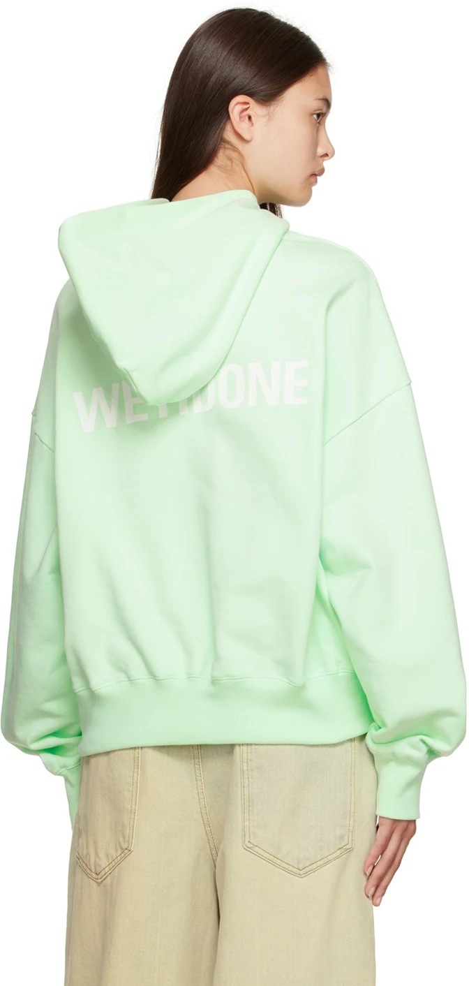 We11 Done Logo-patch Cotton Hoodie In White