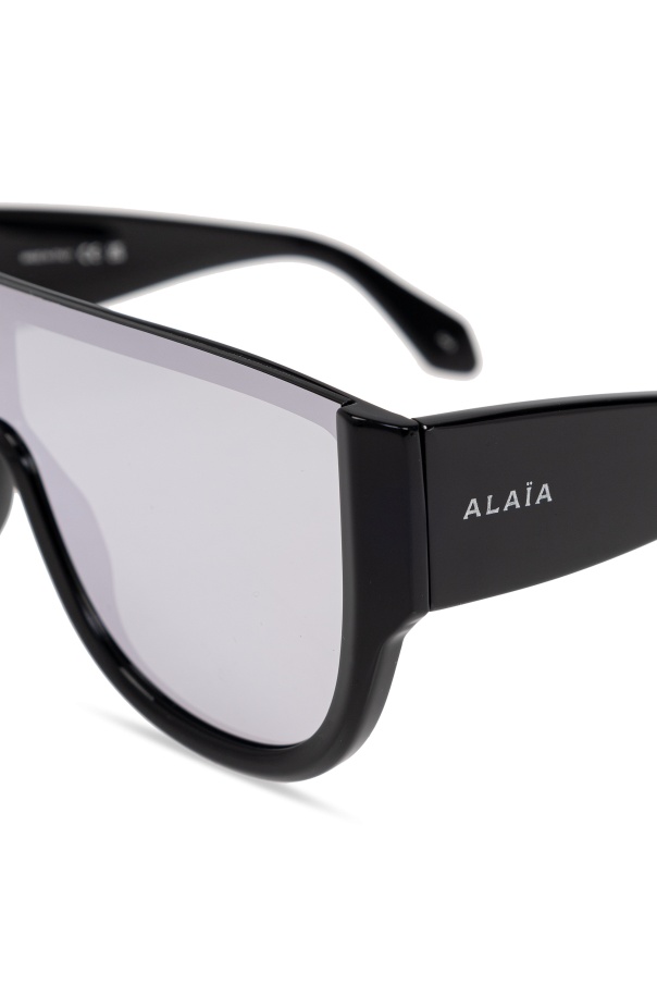 Alaïa Oversized Square Frame Sunglasses Thick Temples In White
